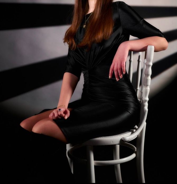 Rochie eleganta saten elastic