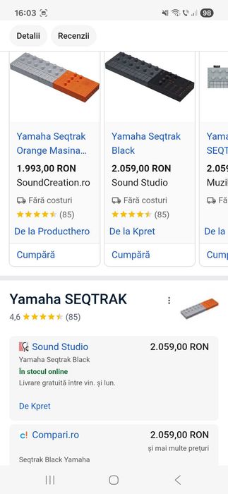 Yamaha Seqtrak sintetizator, sampler
