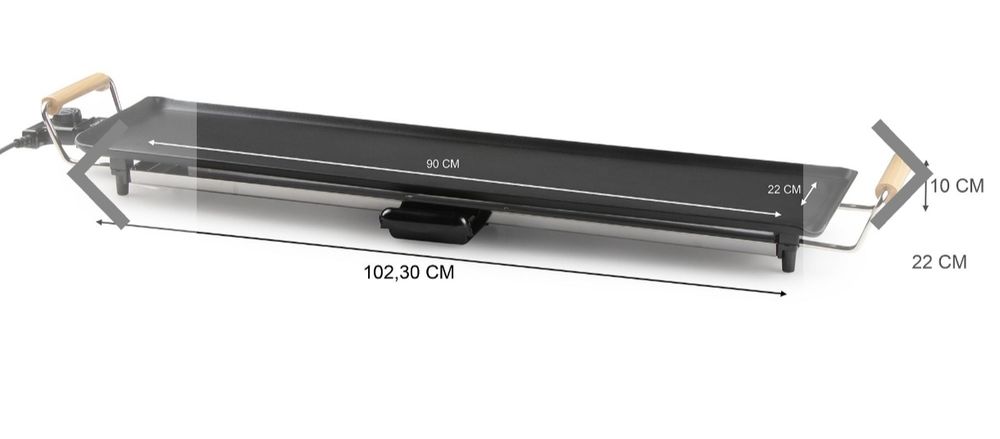 Голяма електрическа Тепаняки Скара Domo(Белгия) 1800W ! 90см