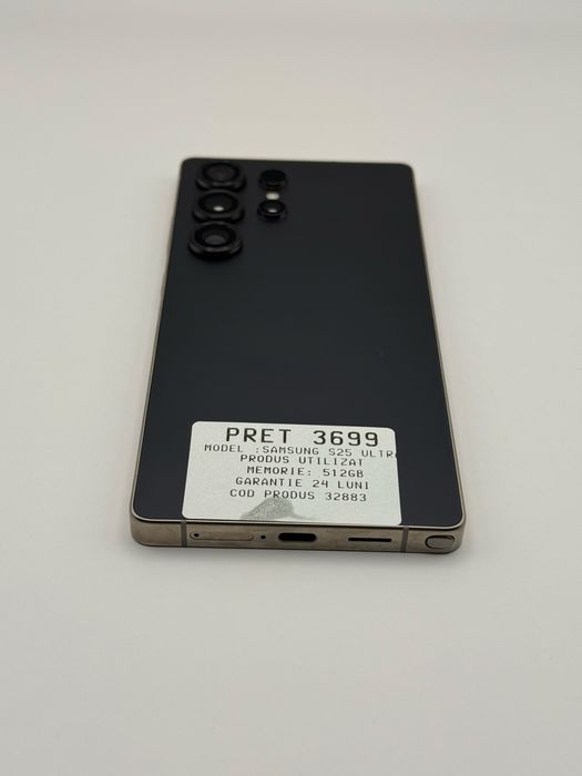 MAGAZIN VINDEM SAMSUNG: Samsung S 25 Ultra | 512 GB | 24 luni Garantie | Foarte bun | Black