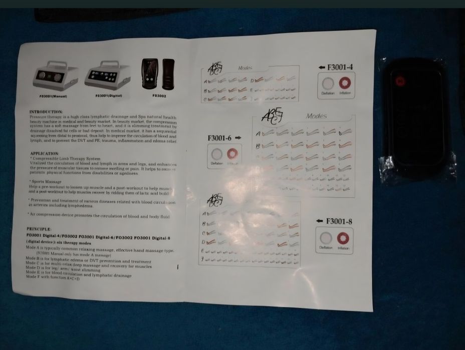 Aparat presoterapie pt drenaj limfatic,masaj,slabit,tonus,6 camere aer