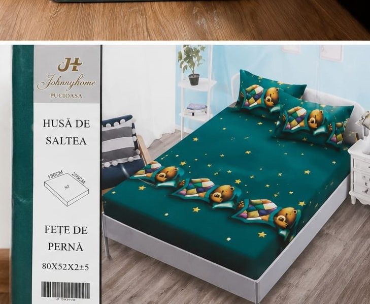 Set Husă de pat + 2 fețe de pernă nou sigilat