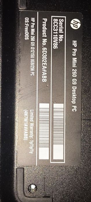 Mini Pc Hp pro 260 G9 I3 gen. 12