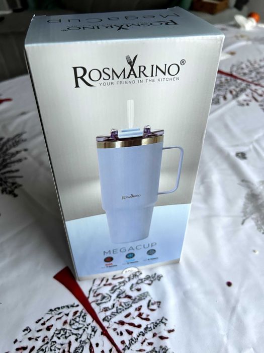 Чаша термос за кафе или чай, със сламка. Rosmarino MegaCup 870ml