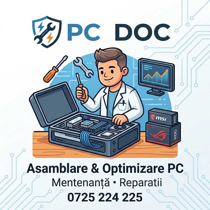 Service Asamblare PC Gaming/Office, Curățare PC/Laptop PS4 PS5