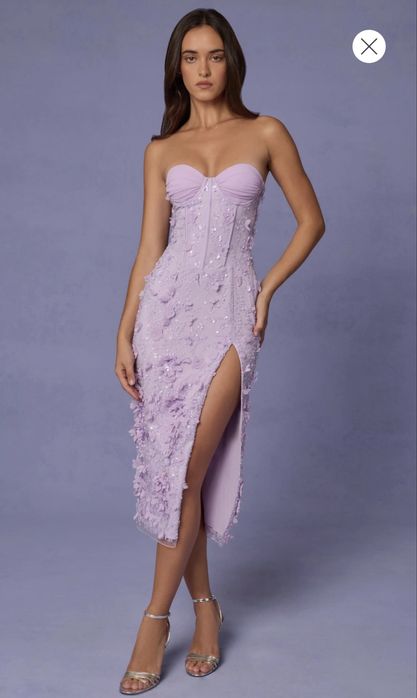 Rochie Asos din catifea / bijuterie / franjuri