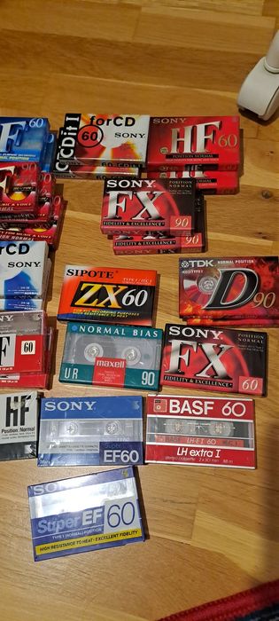 Set 48 casete audio sigilate type 1 sony tdk basf agfa