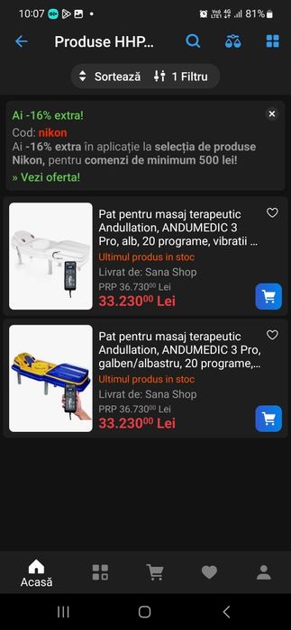 Saltea masaj terapeutic Andullation