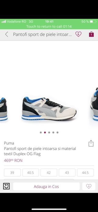 40,5 Adidasi Puma retro look