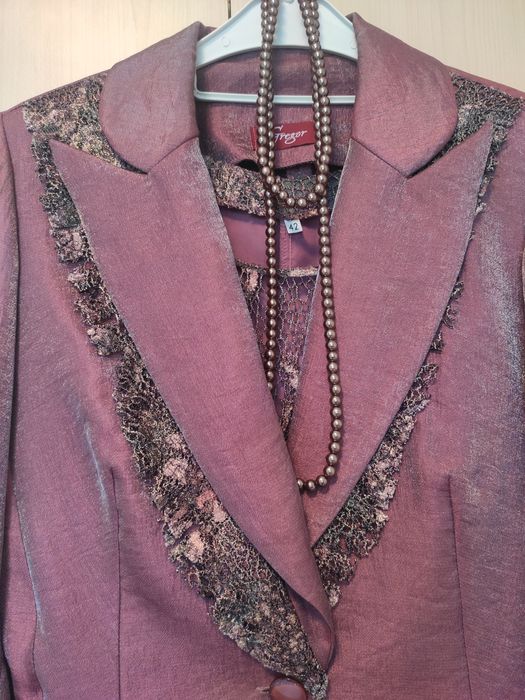 Rochie de ocazie mov cu dantela