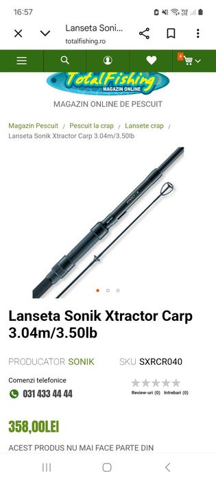 Seturi/ combo-uri pescuit crap compact: prologic element 7000/ sonik xtractor pro 3m sau 2,7m