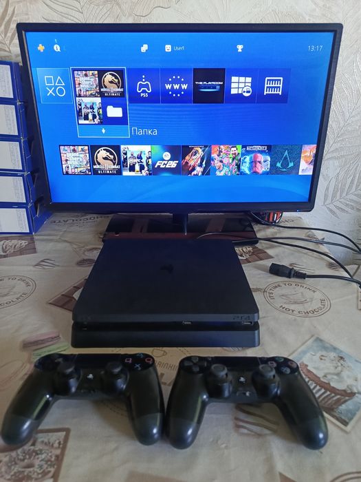 Ps4 slim 1TB с играми+гарантия