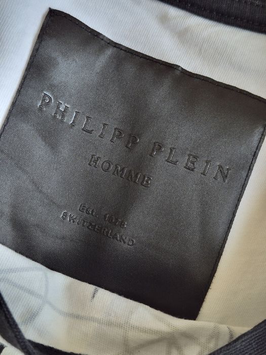 Tricou original Philipp Plein Geometry Skull & Statue