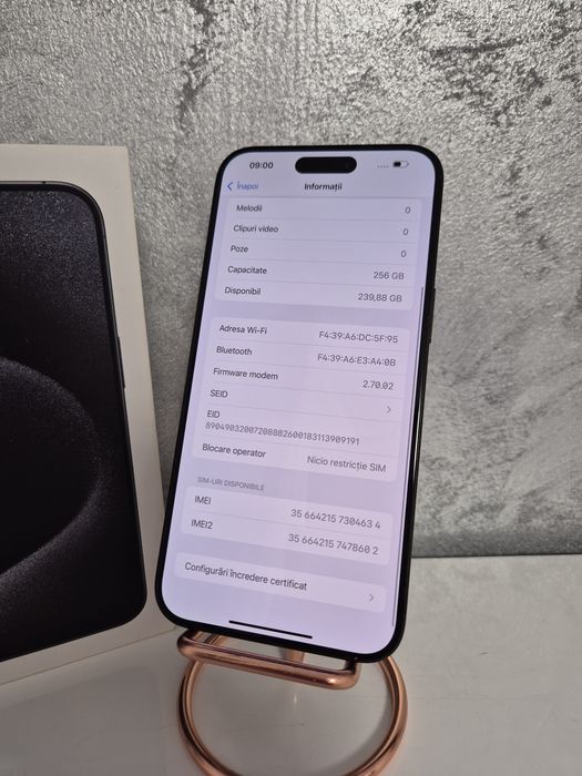 IPhone 15 Pro Max 90% bateria