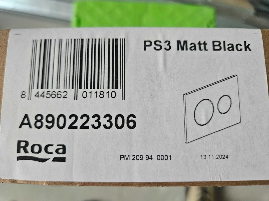 Двоен бутон Roca PS3 Matte Black