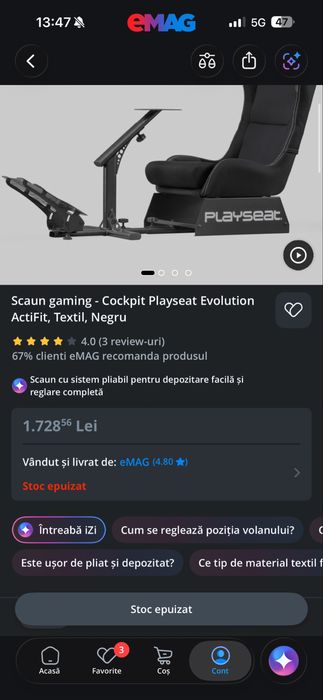 Scaun Simulator Playseat Evolution