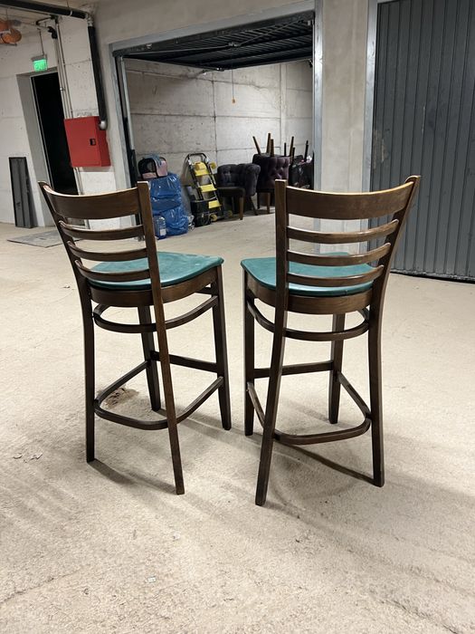 Бар Стол Кожа и Дърво