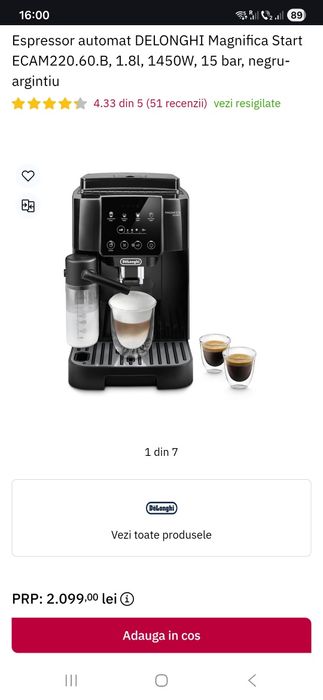 Espressor Delonghi Magnifica Start