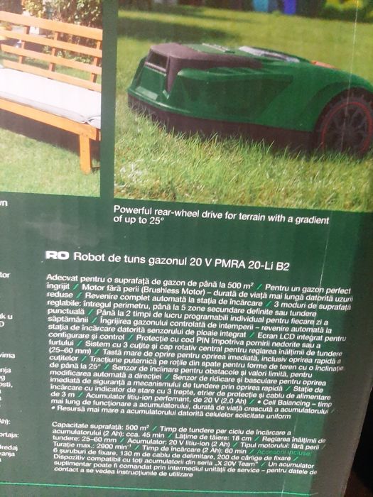 Robot de tuns iarba Parkside PMRA 20 LI B2