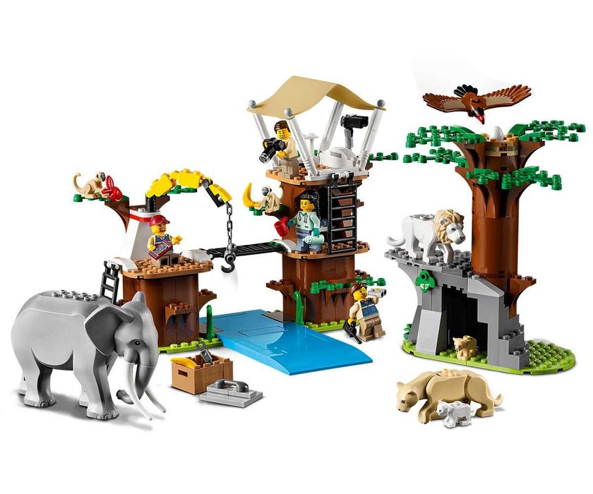 НОВО LEGO City Wildlife 60307 - Лагер за спасяване на диви животни