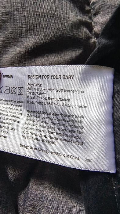 Voksi Urban, sac de iarnă extensibil, cu puf și lână, ca nou