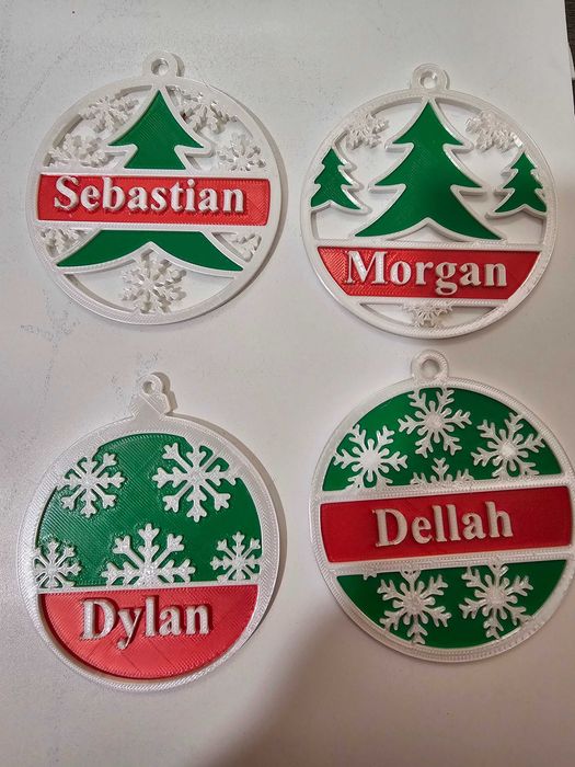 Globuri personalizate Crăciun – printate 3D, cu nume la alegere