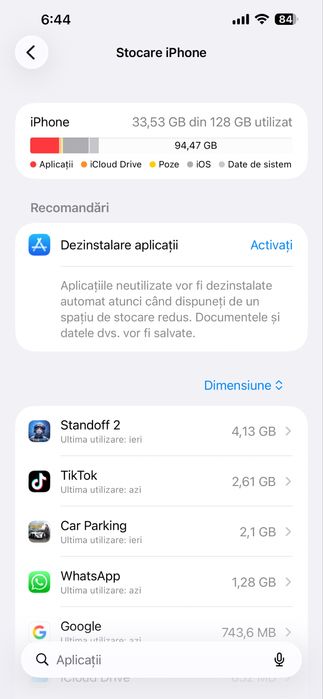 Vand sau schimb IPhone 13 pro max 128 gb 84%