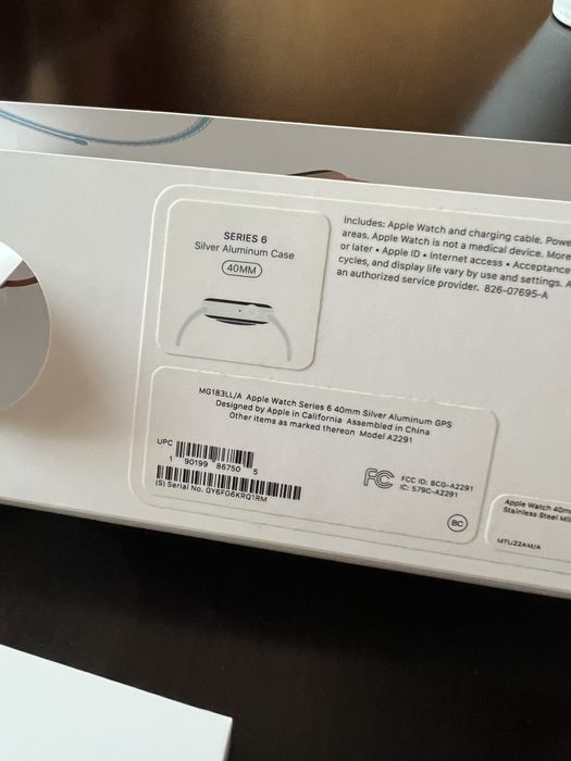 Apple watch 6 40 mm silver aluminum GPS