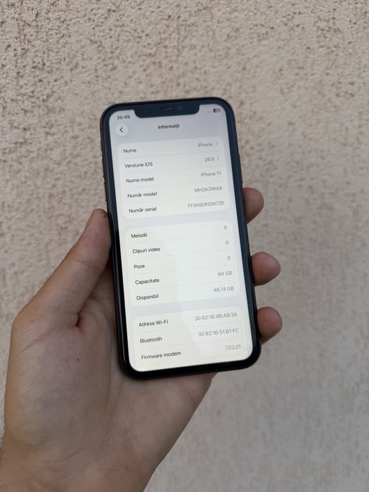IPhone 11 negru bateria 87% originala
