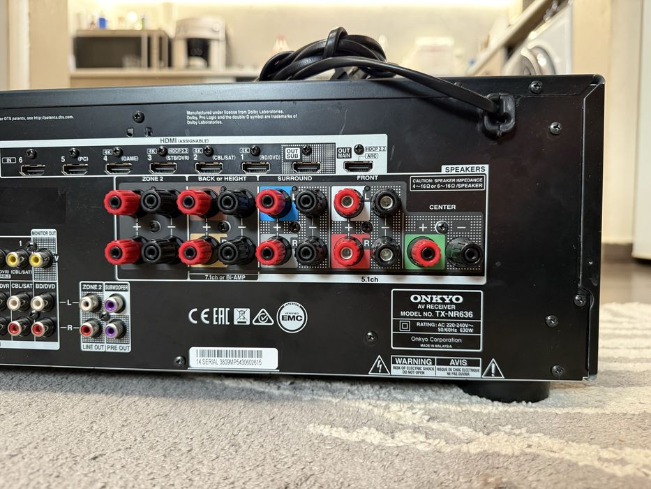 Onkyo TX-NR636. Bluetooth WI-FI Като нов