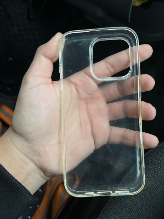 Чехол на айфон 15 про прозрачный