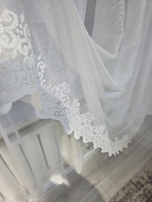 Тюль, 7 м.  Сетка. Не требует глажки