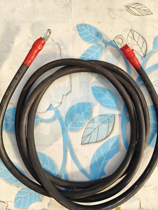 Set 2 Cabluri Cupru Conectare Acumulatori – 35mm² / 2 metri