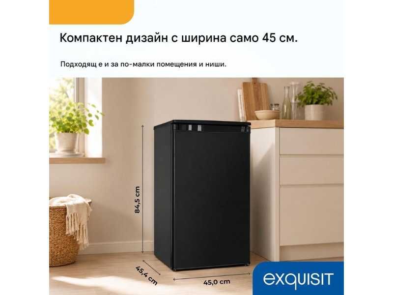 Мини Хладилник Exquisit KS585-V-091E - 75л, Черен