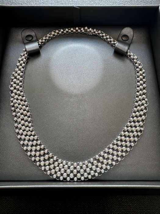 Прекрасно Италианско 18К Златно Колие 96г с 15К Диаманти; Топ Цена!