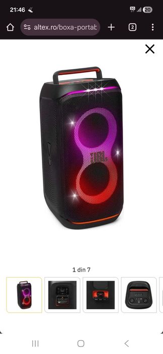 Boxa portabila JBL PartyBox Club 120, 160W, Bluetooth, IPX4, Auracast,