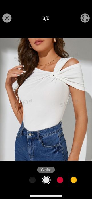 Дамска бяла тениска