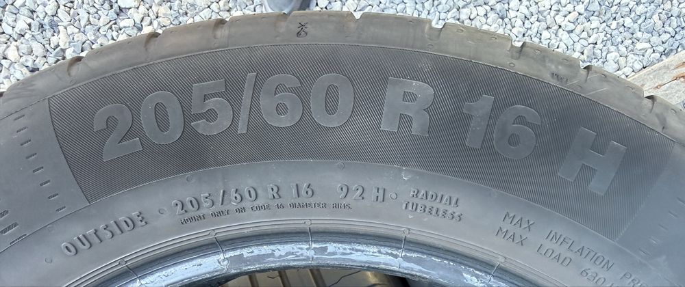 4бр 205/60/16 на 6мм с 18дот Континентал