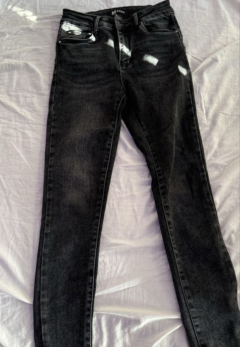 Дънки в тъмно сив към черен цвят /хс размер