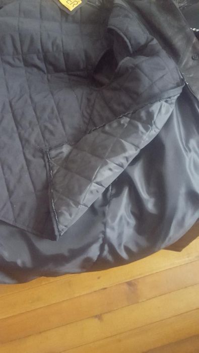 Дамско черно манто,естествена кожа " Luter"