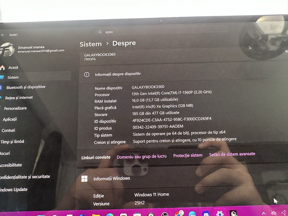 Vand Galaxy book 3 360