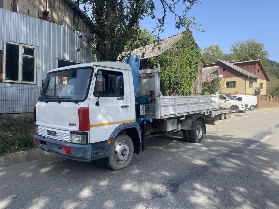 Bascula iveco zeta 6,5 t cu macara