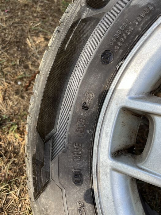 Roți 5x100 cu anvelope 195/65R15 DOT0922