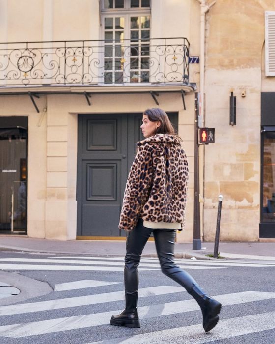 Дебело двулицево яке леопард ново