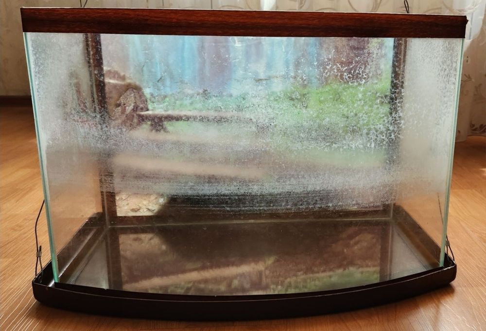 Аквариум с навесной полкой.