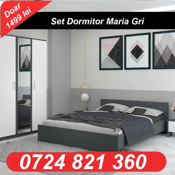 De vanzare Set mobila dormitor Pat tapitat Dressing la comanda