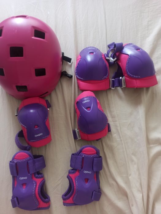 Set 2 perechi protectii role copii Oxelo si cască
