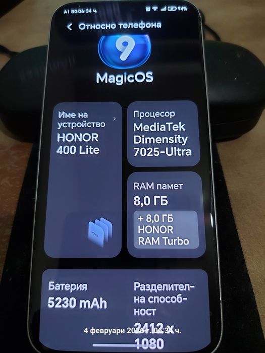 HONOR 400 lite Velvet Gray