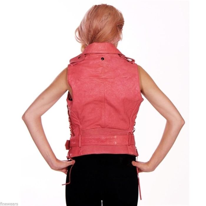 Дамски елек Diesel от естествена кожа, размер М