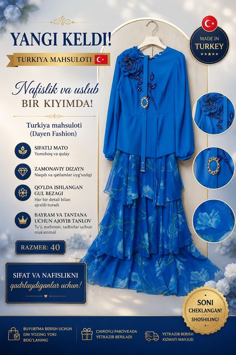Turkiya  madeli 48 razmer